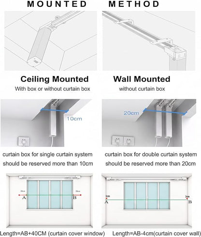Ceiling Curtain Track, Automatic Motorized Opener with Alexa