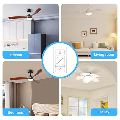 Humpptom Light Switch, 2.4G&5G Dimmer Switch, Single Pole Smart Switch Compatible with Alexa