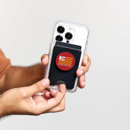 KC Red & Yellow Kansas City USA Flag Kc Red American Flag Kc PopSockets PopWallet for MagSafe
