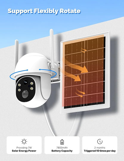 MOES 4G Cellular Security Camera with 360-Day Unlimited Data,No WiFi Needed