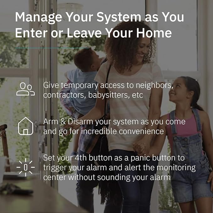 Abode Key Fob | Arm & Disarm Your abode System On The Go with The Touch of a Button - Works with All Abode Security Systems