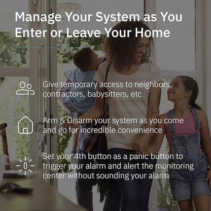 Abode Key Fob | Arm & Disarm Your abode System On The Go with The Touch of a Button - Works with All Abode Security Systems