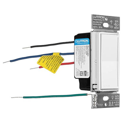 Lutron Sunnata Touch Dimmer Switch with Sunnata Accessory Switch with Wallplates, for 3 Way Applications, 150W LED, White