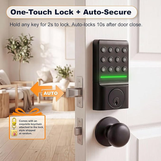 SEPOX® Keyless Entry Deadbolt, Offline Smart Keypad Doorlock, LED Indicator