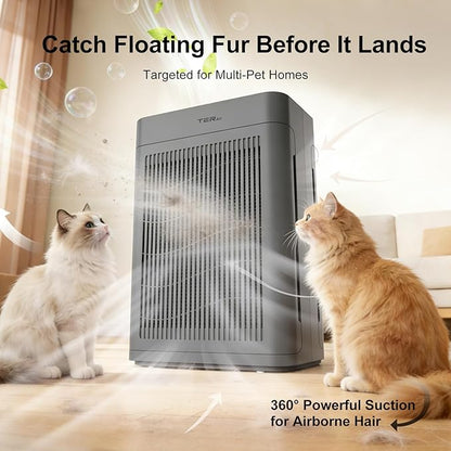 Air Purifiers for Home Large Room Up to 3000 Sq Ft with Washable Filters, H13 HEPA, Dual-Sided Air Intake, PM2.5 Sensor, 22dB Quiet Air Cleaner for Bedroom, Pets, Dust, Smoke, Pollen
