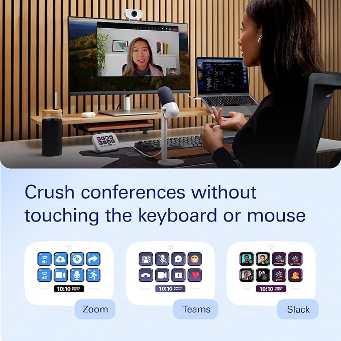 Elgato Stream Deck Neo, 8 Customizable Keys, 2 Touch Points | Automates repetitive tasks, Compatible with Zoom, Teams, Office apps, Smart home control, Zero-plastic packaging