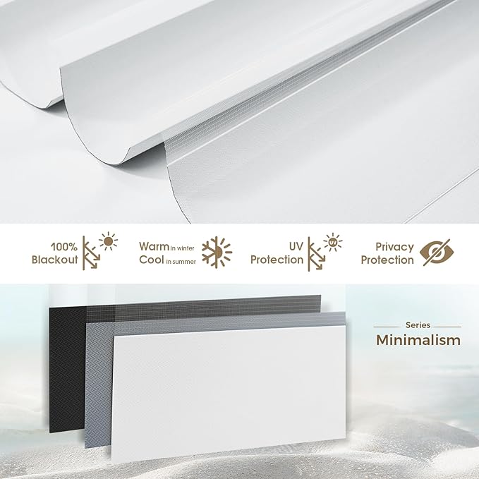 HeyBlinds Motorized Zebra Blinds with Remote, Smart Cordless Electric Zebra Shades for Indoor Windows Compatible with Alexa Google & Homekit, Custom Size (Minimalism-White BO)
