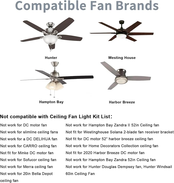 Universal Smart WiFi Ceiling Fan Remote Control Kit, Compatible with Alexa, Google Assistant and Smart Life App, No Hub Required DIMMER