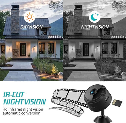 Hidden Camera Surveillance Monitor - WiFi Nanny Cam with 1080P Night Vision, Motion Detection, and Smartphone Compatibility - Indoor Spy Camera for Home/Baby/Office