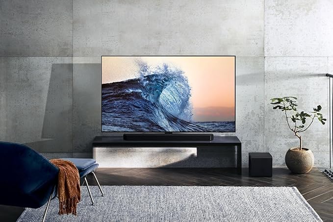 Samsung 5.1.2ch Soundbar HW-Q800F with Subwoofer, Dolby Atmos & DTS:X, Surround Sound System for Smart TV, Deep Bass Wireless Subwoofer, Home Theater Sound Bar for Movies, Gaming & Music