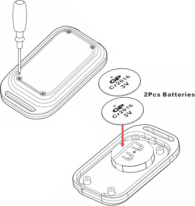 UHPPOTE 1-Button RF Wireless Remote Control Transmitter Key Fob Replacement | 433.92MHz, Fixed Code for Access Control System