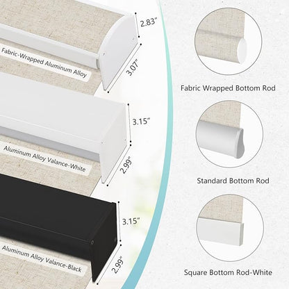 Aprilsmart Motorized Blinds with Remote,Light Filtering Motorized Roller Shades Work with Apple Homekit,Alexa,SmartThings,Google Home,Customize Blinds(Linen Sand -57)