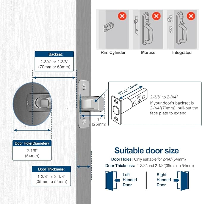GeekTale Fingerprint Deadbolt Lock with APP, Smart Deadbolt for Front Door