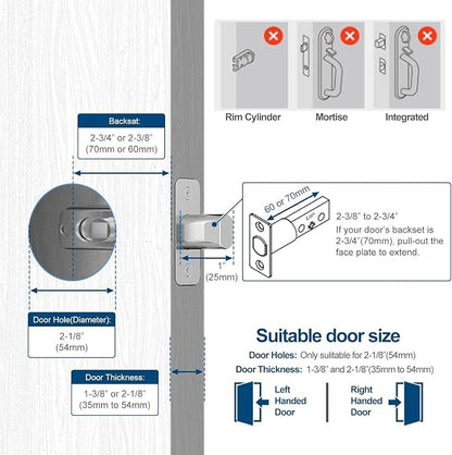 GeekTale Fingerprint Deadbolt Lock with APP, Smart Deadbolt for Front Door