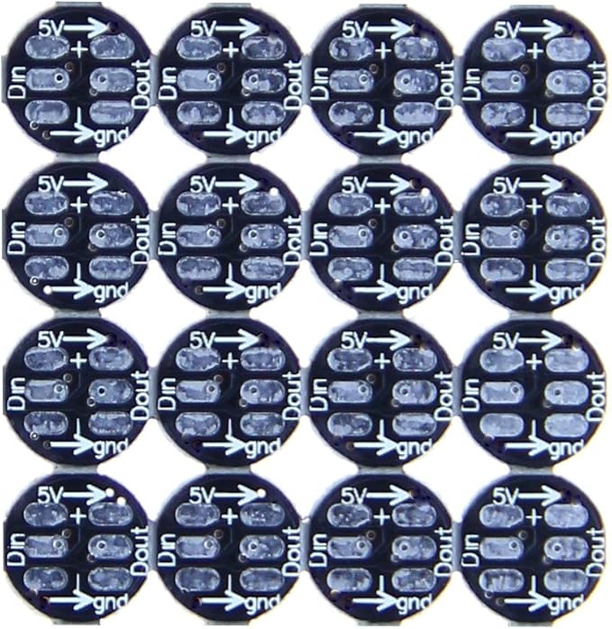 ALITOVE 100pcs WS2812B Addressable 5050 Smart RGB LED Pixel Light on Black Heat Sink PCB Board 5V DC Compatible with Raspberry Pi for DIY Lighting Project