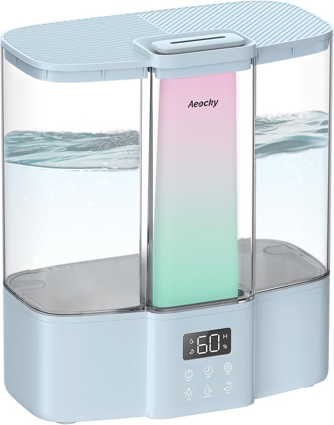AEOCKY Geek-Level Ultrasonic Humidifier, 4L Top-Fill Cool Mist Diffuser