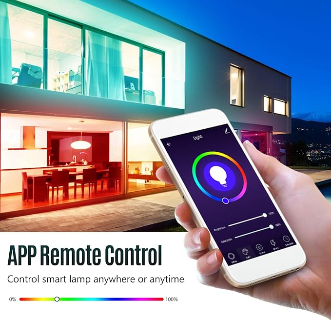 Garosa Smart Light Bulbs, 5W Bluetooth LED Bulbs, Color Changing,Smart Home for Decorating Living Home (Wi-Fi Type)