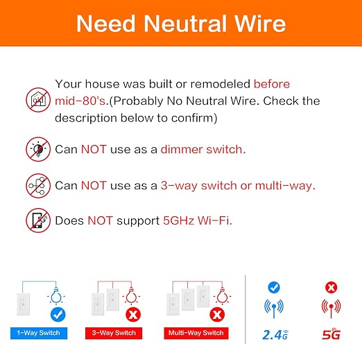 Upgraded Smart Light Switch WiFi Switch Touch Wall Switch 1 Gang | Compatible with Alexa Google Home (Turn On/Off Indicator Light )