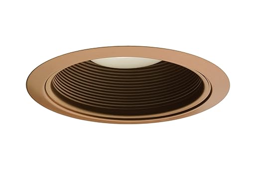NICOR Lighting 6 inch Bronze Airtight Cone Baffle Trim, Fits 6 inch Housings (17550ABZ)