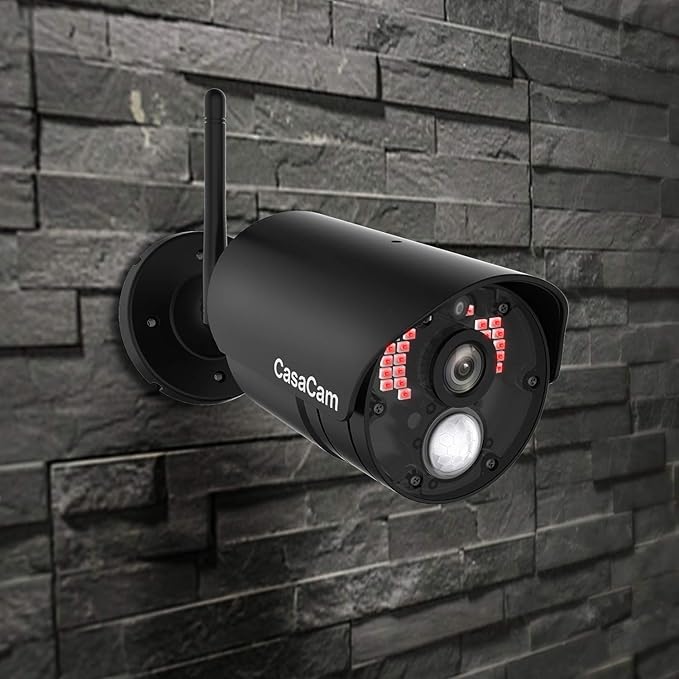 CasaCam GuardianCam Air | AC Powered 720p Night Vision Camera for VS802 and VS1002 Wireless Security System, Add-on Camera, Weather Proof, Two-Way Audio, Model VC800