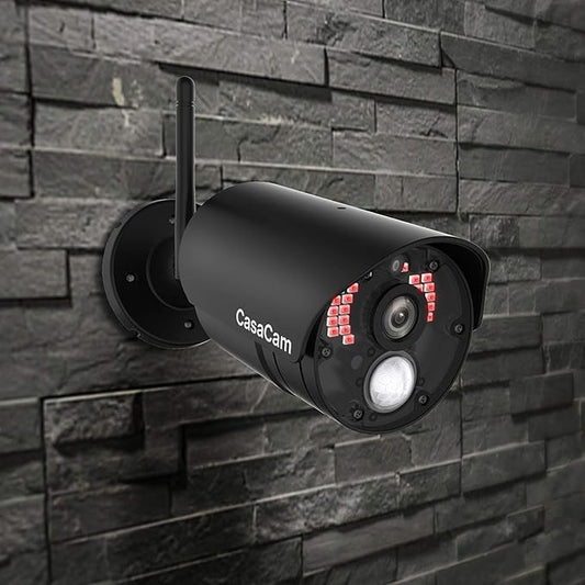 CasaCam GuardianCam Air | AC Powered 720p Night Vision Camera for VS802 and VS1002 Wireless Security System, Add-on Camera, Weather Proof, Two-Way Audio, Model VC800