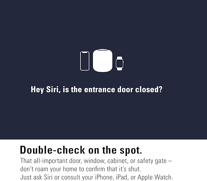Eve Door & Window (Apple Home) – Smart Contact Sensor for Doors & Windows, Notifications (Open/Closed State), Automatic Control of Accessories & Scenes, no Bridge, Bluetooth & Thread