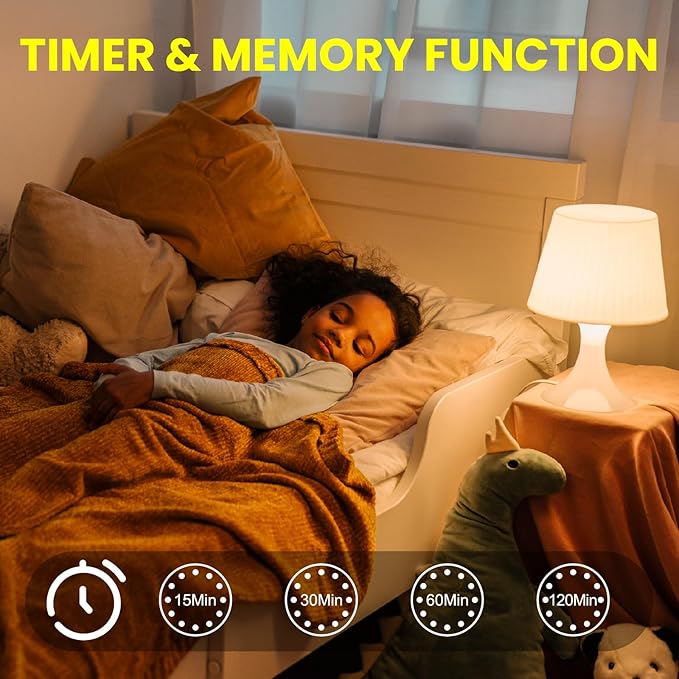 E26 LED Light Bulbs with Remote Control, 400LM 4W Stepless Dimmable 3000K-4000K-6000K Light with Timer & Memory Function, 40W Equivalente Light Bulb for Living Room, Bedroom,2 Bulb& 1 Remote