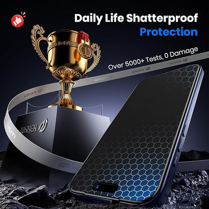 WSKEN for iPhone 17 Pro Max Matte Privacy Screen Protector - Anti Glare Anti Fingerprint [4 Way 360 Anti Spy] 10X Military Shatterproof Zero Bubble Anti Peep Tempered Glass Film for 17 Pro Max