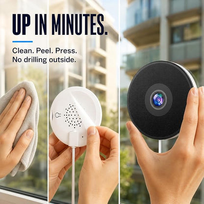 2 Pack Window Security Camera, 2K Smart Window Camera with Color Night Vision , Stick On Window Cameras for Home Security With 5G & 2.4G Dual Band, Two Way Audio Camera for Window, Motion Detection