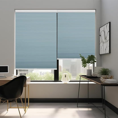 Changshade Cellular Shades Cordless Blinds Custom Size, Honeycomb Indoor Window Blind 1.5 inch Cell Pleated for Home, Office, Bedroom, Nursey, Fabric Sample