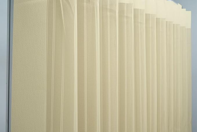 Motorized Sheer Vertical Blinds with Remote, Light Filtering Vertical Blind Sliding Door Blinds Remote Control Blinds for Sliding Glass Door Customize, Texture Beige