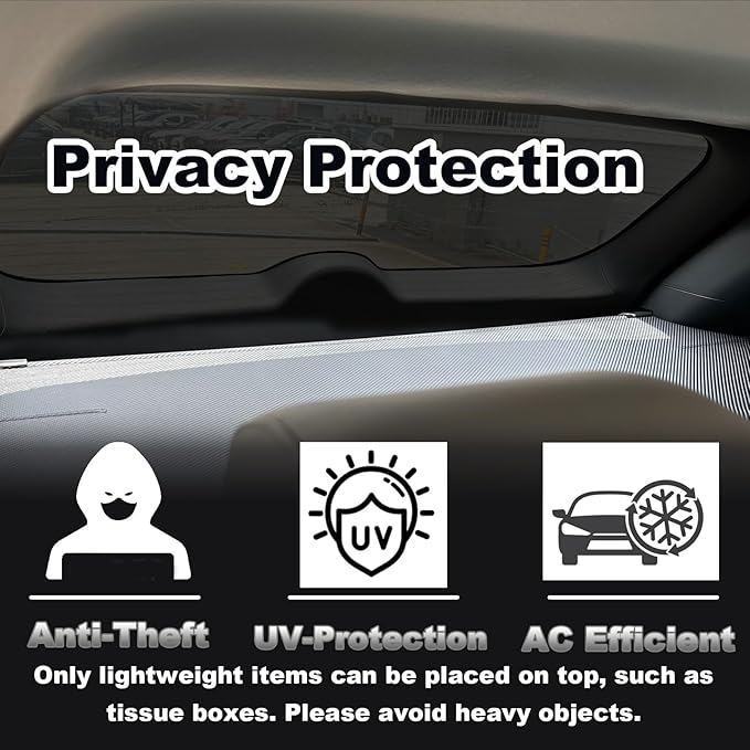 Cargo Cover Compatible with Honda Passport 2025 Accessories 2024 2023 2022-2019,Carbon Fiber Texture Retractable Trunk Cover Organizer Security Shielding Shade Tonneau Cover