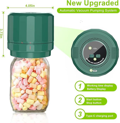UNERVER M11 Electric Mason Jar Vacuum Sealer Kit - Vacuum Sealer for Wide & Regular Mouth Canning Jars
