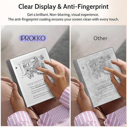 IPROKKO [2 Pack] Anti Blue Light Screen Protector for 10.2" Kindle Scribe 2024/2022 2nd/1st Gen Protective Film, Easy Install Eyes Friendly High Clarity Anti Glare eBook Reader Screen Filter Compatible with Tablet Boox Note Air, TouchPad D10