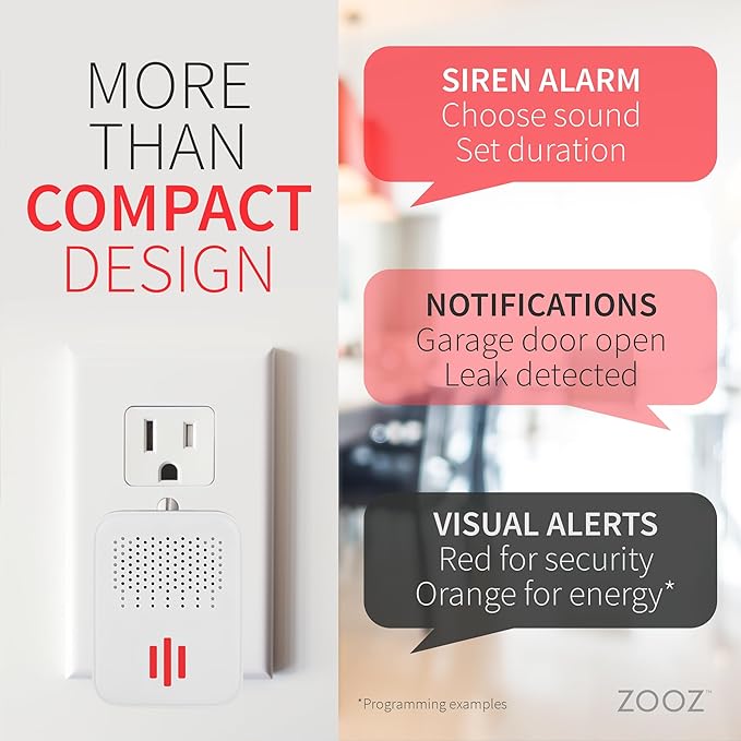 Zooz Z-Wave Long Range Smart Siren & Chime ZSE50 800LR (Z-Wave Hub Required) | Works with Z-Box, Home Assistant, Hubitat, and HomeSeer