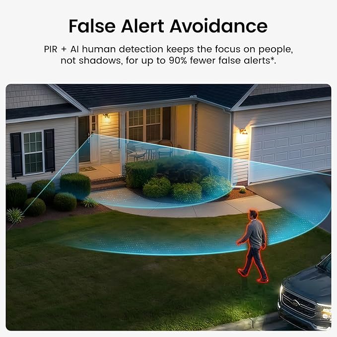 DEKCO Wireless Video Doorbell Camera, 2K Head-to-Toe View (9:16), 170° Wide Angle, Battery Powered Home Security, PIR Motion & AI Human/Package Detection, Voice Changer, Cloud Storage Edition