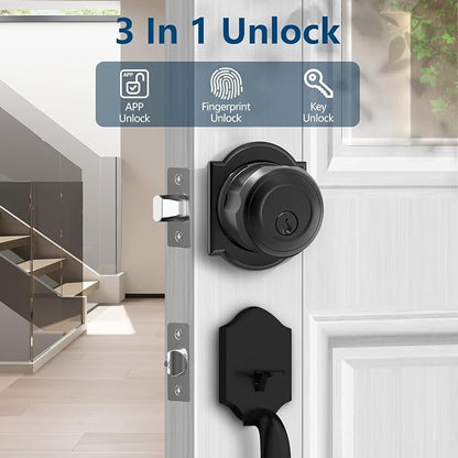 GeekTale Fingerprint Deadbolt Lock with APP, Smart Deadbolt for Front Door