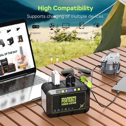 MARBERO Solar Powered Generator 88Wh, 120W Surge with 25W Solar Panel Kit