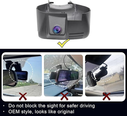 Mangoal 4K Dash Cam Custom fit for Dodge RAM 1500/2500/3500 2019 2020 2021 2022 2023 2024 (Model D), Rebel Big Horn Laramie, UHD 2160P Video, OEM Look App & WiFi,Loop Recording G-Sensor, 64GB Card