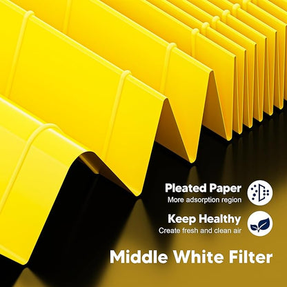 Core 200S Pet Care Replacement Filter Compatible with LEVOIT Core 200S and Core 200S-P Smart WiFi Air Purifier, 3-in-1 Grade Main Filter, Core 200S-RF-PA, Yellow, 4 Pack