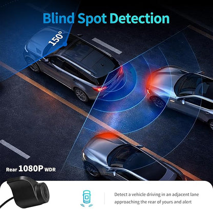 KCV 4K Mirror Dash Cam for Ford Mustang 2015-2023, Front 4K + Rear 1080P Camera, Integrated Replacement OEM Look, Plug & Play, Includes Free 64GB Card