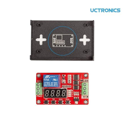 UCTRONICS DC 12V Programmable Time Delay Relay Module with Metal Enclosure, On Delay and Off Delay Timer for Automobile, Raspberry Pi, Industrial Control, and Other Automatic Control Projects