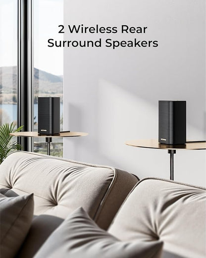 ULTIMEA Skywave X40 5.1.2ch Sound Bar for Smart TV w/Dolby Atmos, Wireless Surround Sound System for TV, 530W Soundbar with Wireless Subwoofer, GaN Amplifier, 4K HDR Pass-Through, HDMI eARC