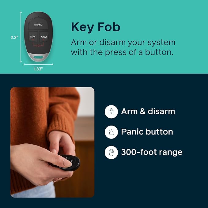 Cove 6-Piece DIY Home Security System, 3-Month Monitoring | Free Camera Ships Separately After Account Setup, DIY Setup, Professional Monitoring, Expandable System, One App Control