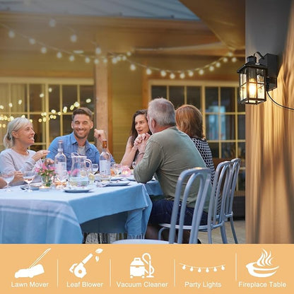 Porch Lights with GFCI Outlet with Remote,Dusk to Dawn Motion Sensor Outdoor Light, Upgraded 4 Lighting Modes Exterior Fixture Waterproof Outside Lights for House Patio Garage