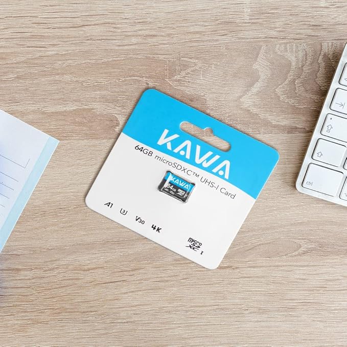 KAWA 64GB Micro SD Card, High Endurance Video Monitoring Card, microSDXC Flash Memory Card, A1, U3, Class10, V30, High Speed TF Card for DashCam, Security Camera, Baby Monitor, Phones, Tablets, Drones