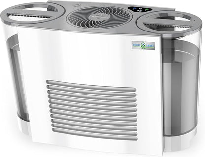 Vornado EVDC500 Energy Smart Evaporative Humidifier with 2 Gallon Dual Tank Capacity, LED Display, Automatic Shut-off, Electronic Humidistat, 4 Fan Speeds for Large Rooms up to 1000 sq ft