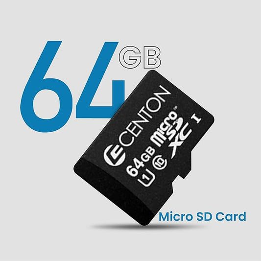 Centon Electronics Micro SD Card, UHS-I / A1 / V10 / U1 / Class 10 Flash Memory Card for Phones, Tablets, Cameras, and More, 64GB, 3 Pack Bulk