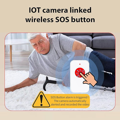 3MP Security Camera 2.4G WiFi Smart Indoor Monitoring Cam with Night Viewing 2-Way Audio Phone APP Remote Control Motion Detection for Pet Home Security Monitor Intelligent Alarm System