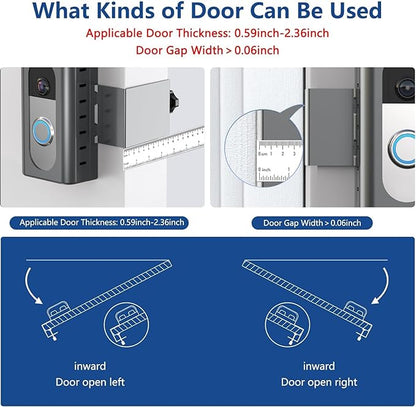 KIMILAR Anti-Theft Video Doorbell Mount Compatible with Most Wireless Video Doorbell, Adjustable Mounting Bracket Accessories for Houses, Apartments, Businesses